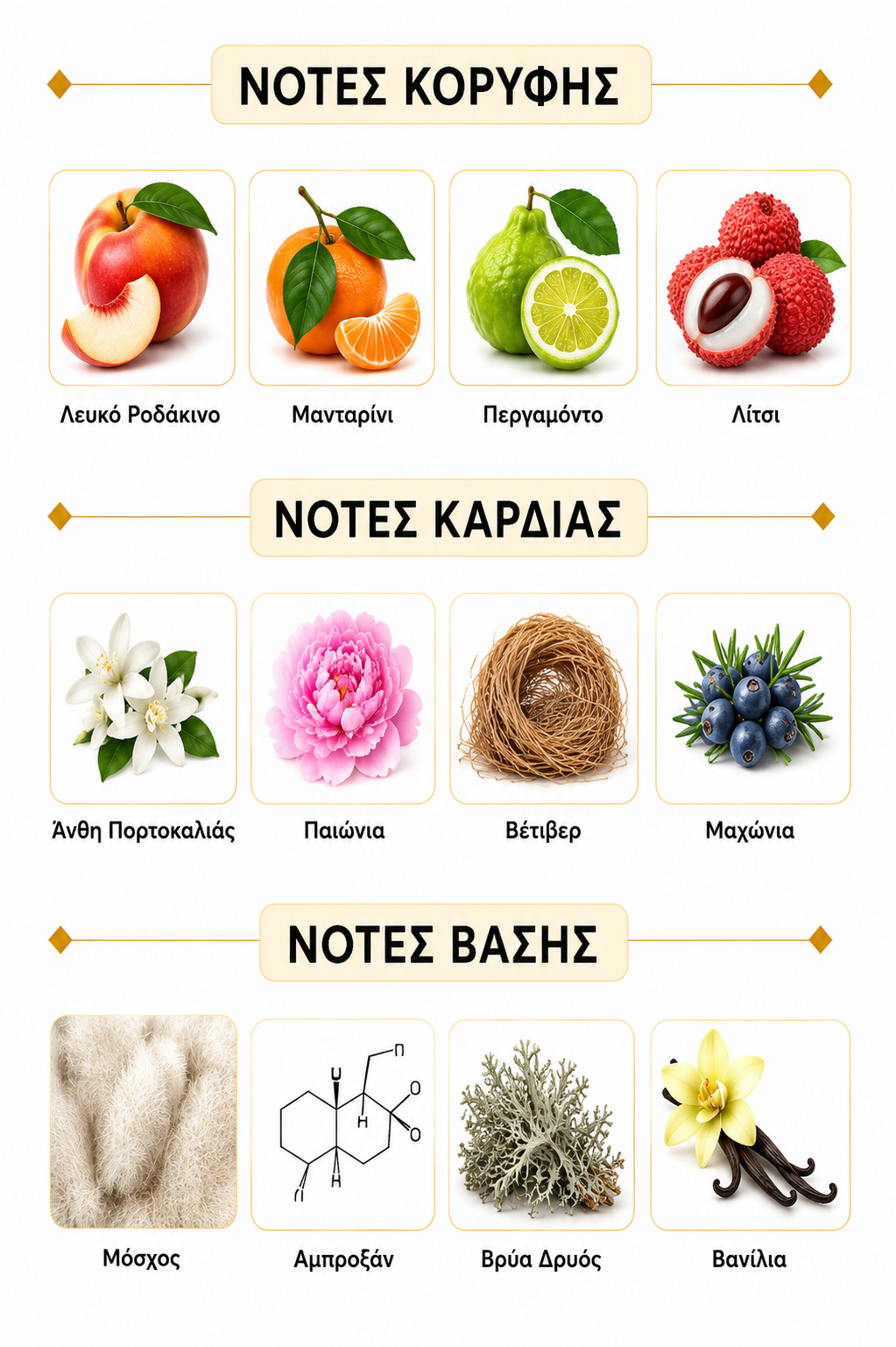 Νότες αρώματος - Mystique Bouquet Afnan 90ml