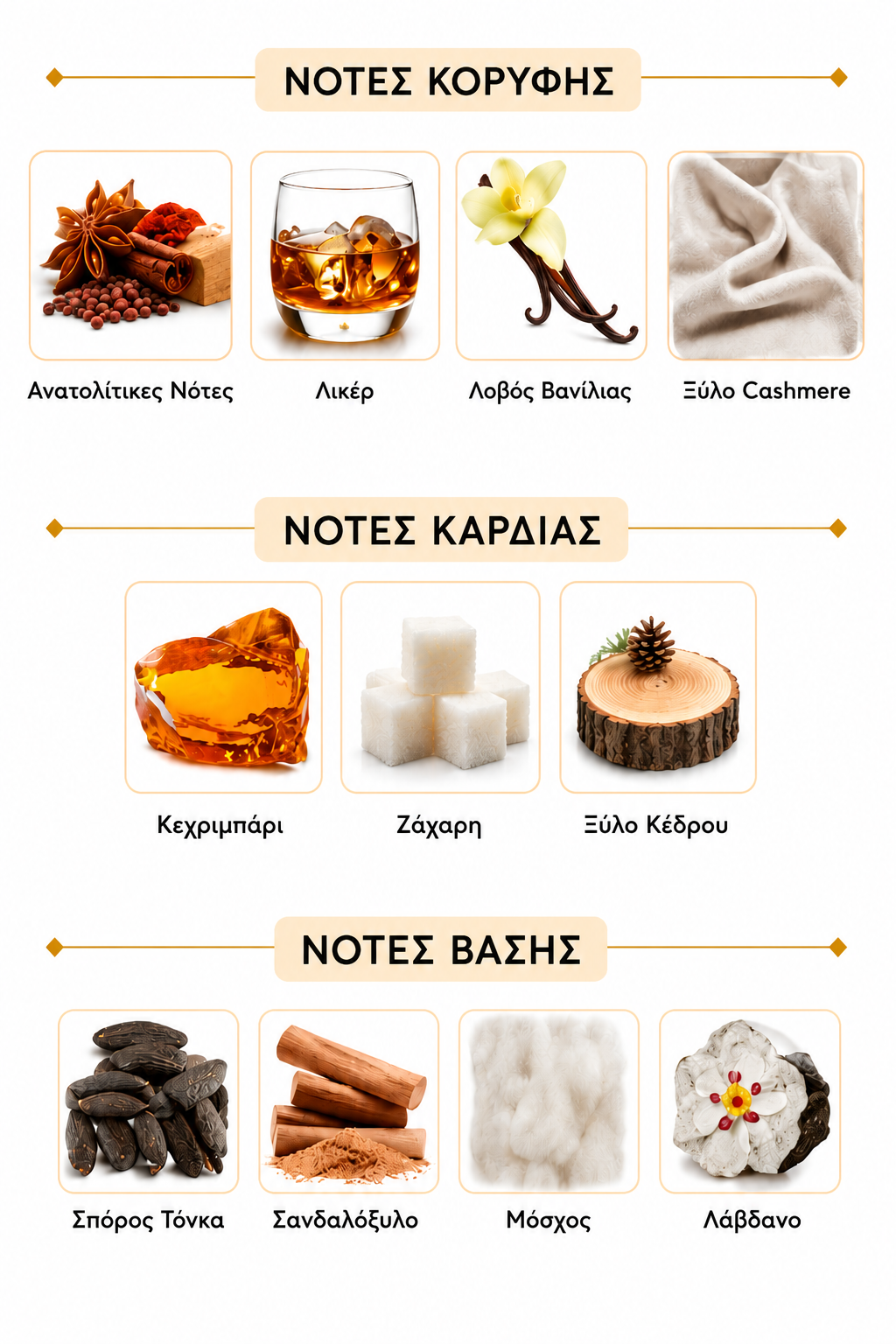 Νότες αρώματος - Amber Empire French Avenue 100ml