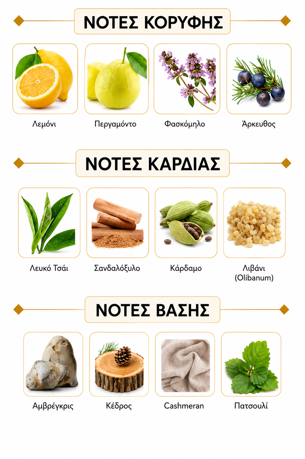 Νότες αρώματος - Emeer Lattafa 100ml